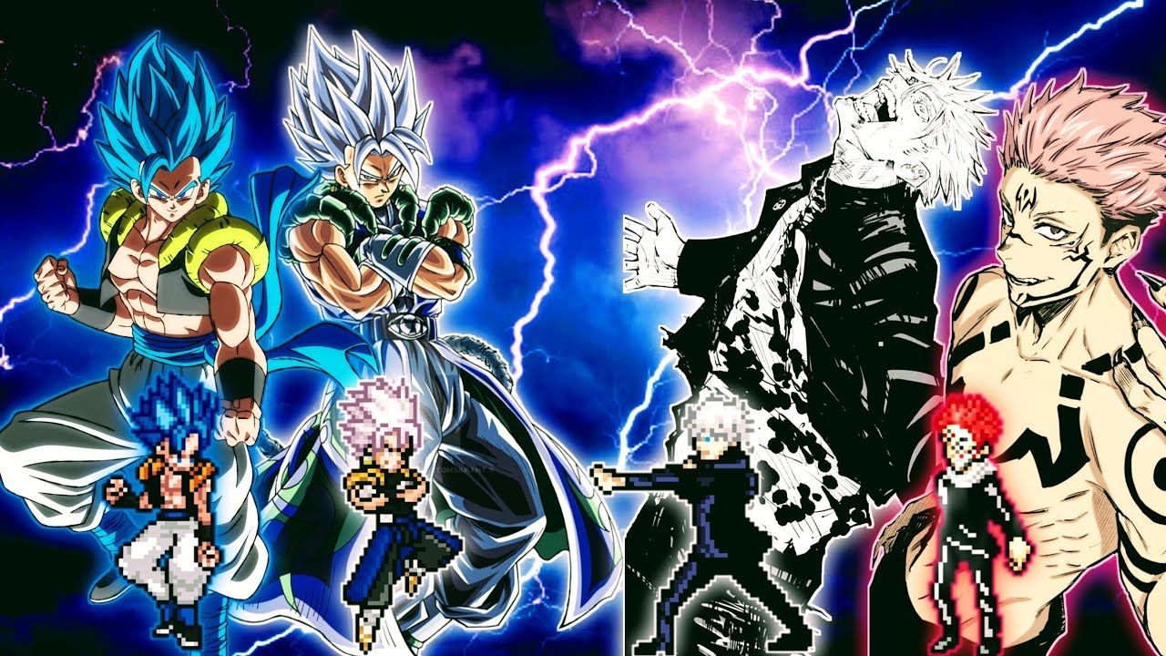 Gogetto MUI & Gogeta OP(All Form) VS Sukuna 1.6.1 & Limitless Gojo in Jump Force Mugen