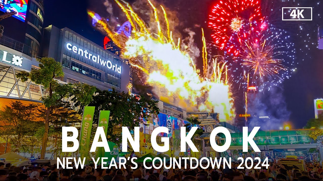 Bangkok New Year Countdown 2024 at Centralworld พลุปีใหม่ 2567 เซ็นทรัลเวิลด์