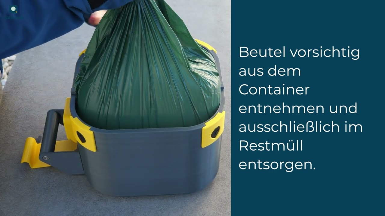 LooBuddy Restmüllbeutel entsorgen – Schritt-für -Schritt Anleitung