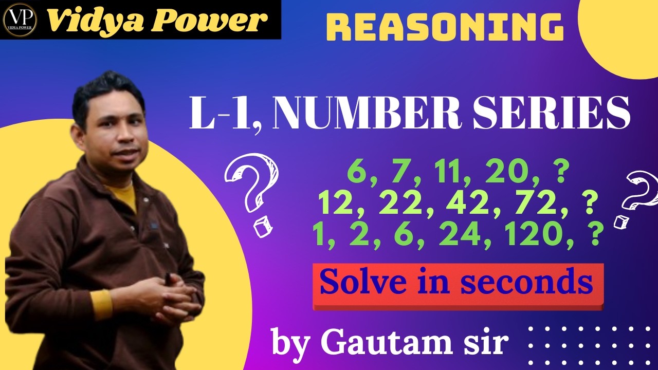 Number Series | Reasoning | Numbers Series Trick | For all Competitive Exams | by Gautam sir |