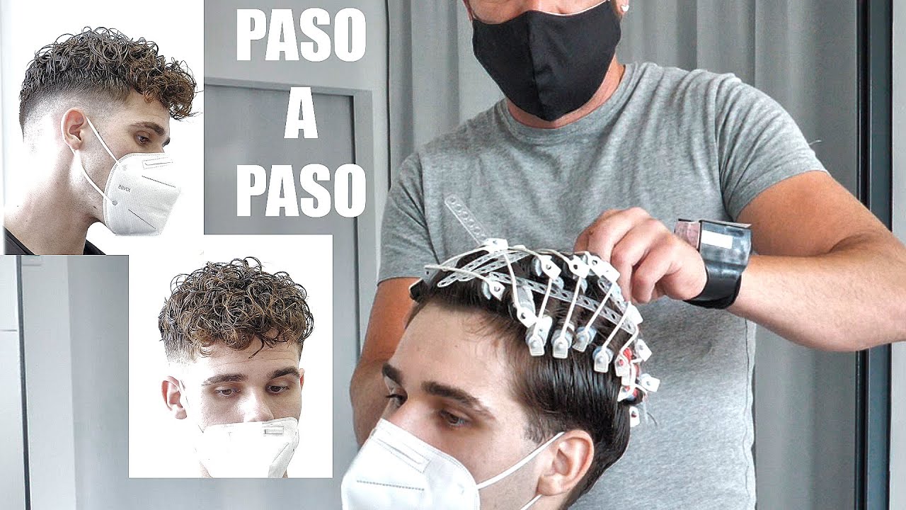 PERMANENTE PELO LISO A RIZADO HOMBRE PASO A PASO