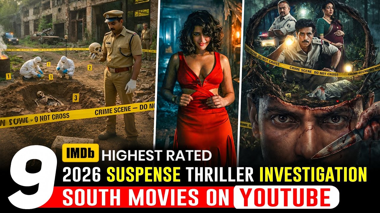 Top 9 New South Indian Suspense Thriller Movies in Hindi 2026 | South Investigation Thriller Movies 