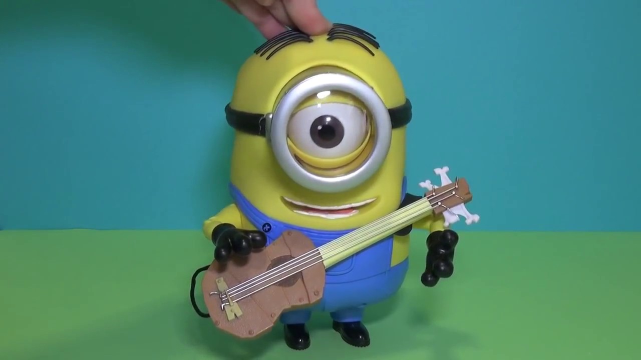 Minion Stuart interacts with Guitar Singing and Talking
