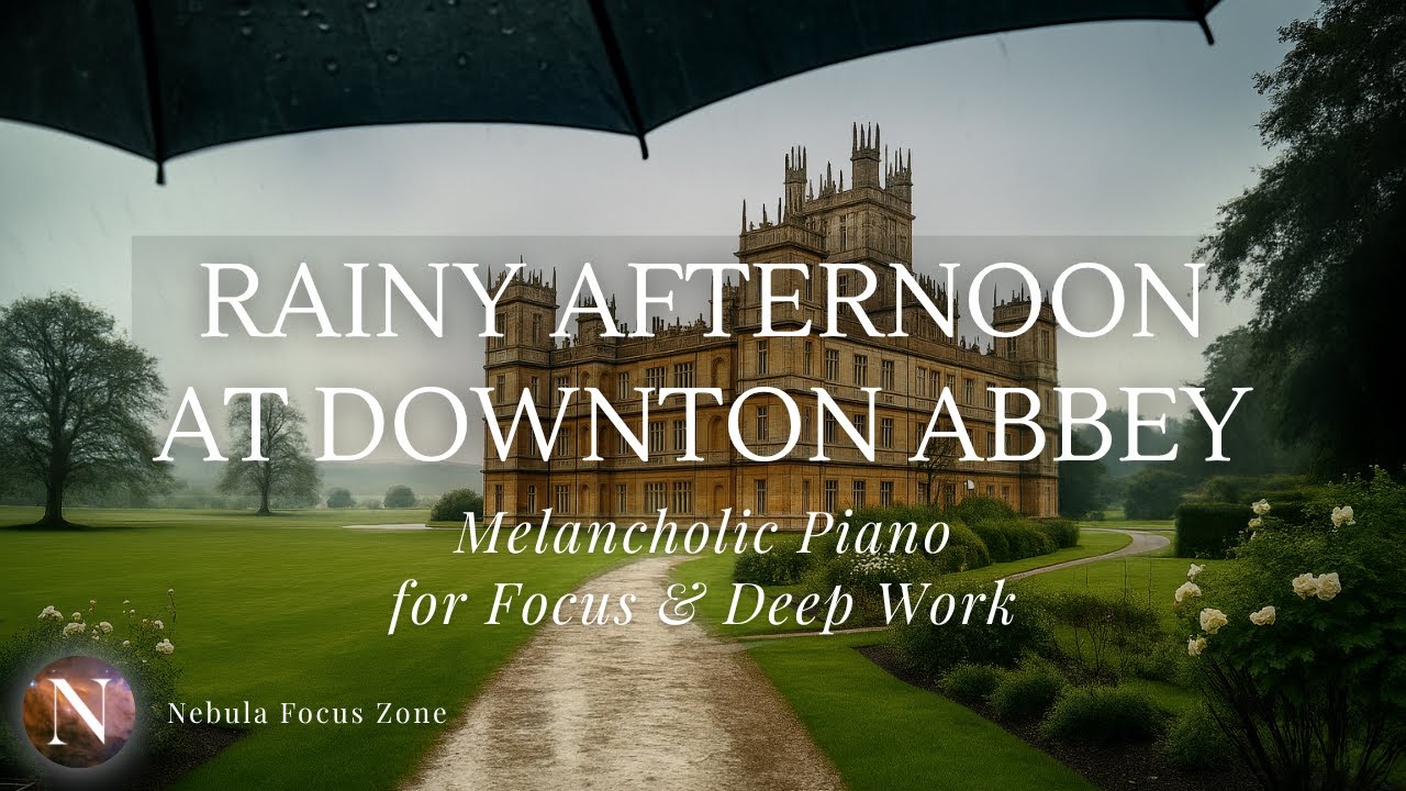 Rainy Afternoon at Downton Abbey - Melancholic Piano & Ambient Sounds for Study and Deep Work