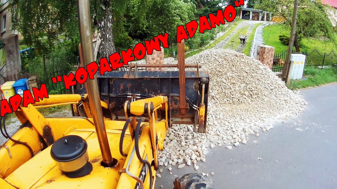 JCB 3CX Utwardzanie tłuczniem drogi dojazdowej do domu - home access road equation
