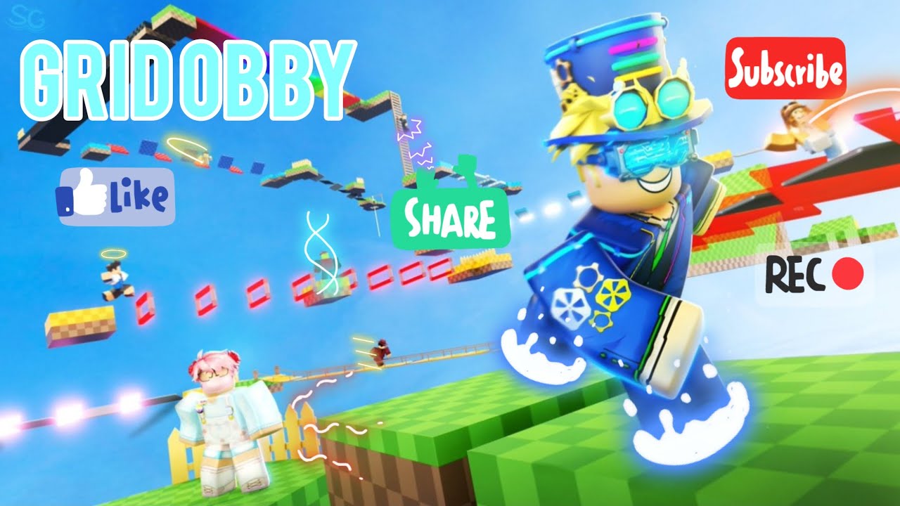 Playing Roblox Grid obby!!!!