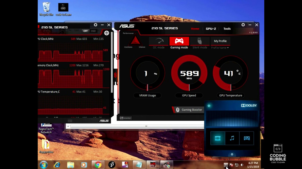 How to Overclock NVIDIA GT210  using ASUS GPU TWEAK II