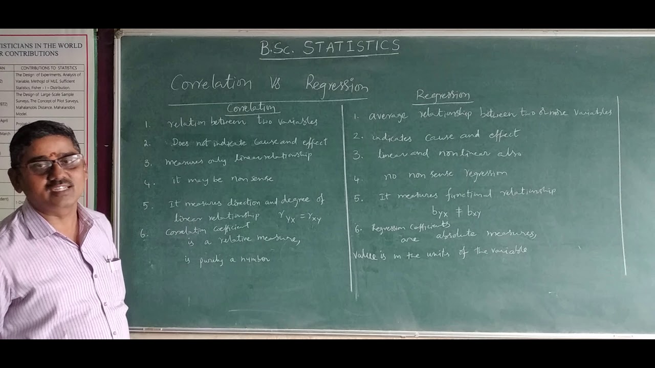 Correlation vs Regression BSc Statistics