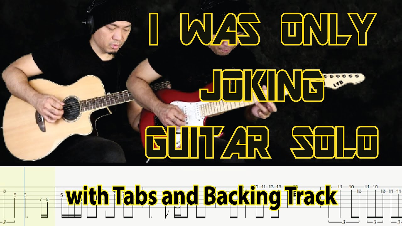 ROD STEWART I Was Only Joking Guitar Solo with Tabs and Backing Track by Alvin De Leon