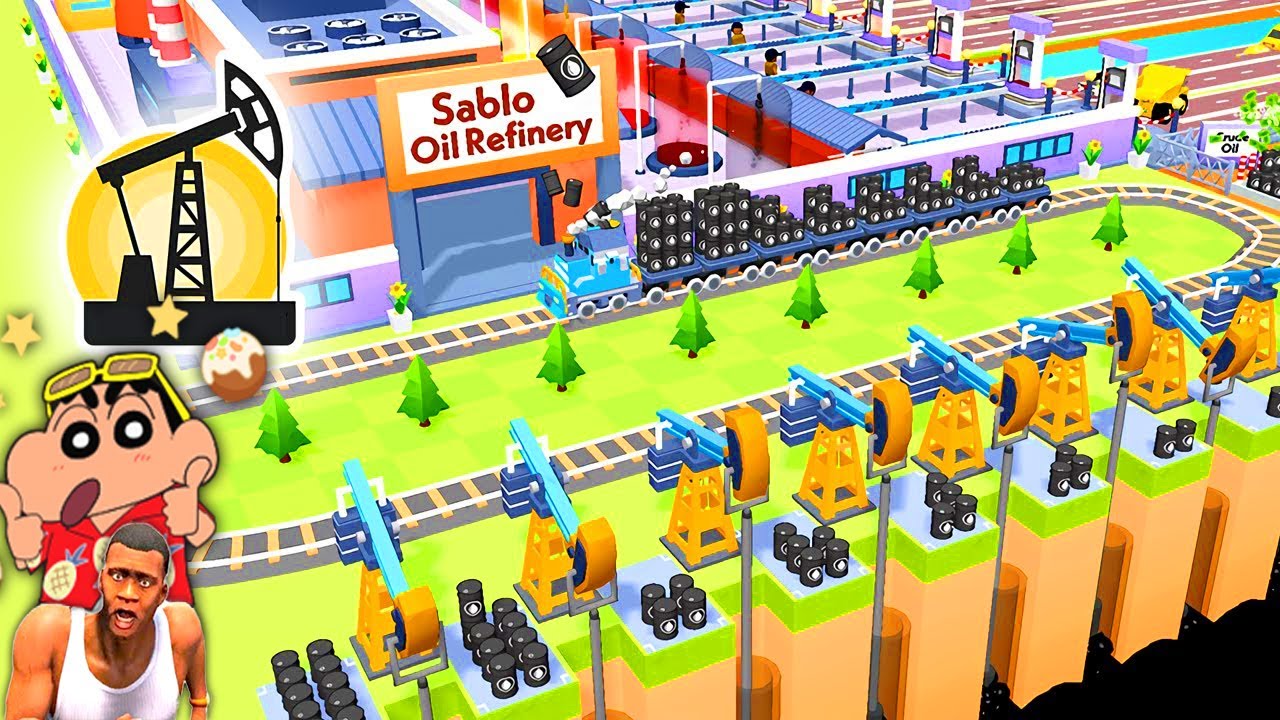 SHINCHAN and CHOP BIGGEST OIL MINING FACTORY with FRANKLIN | OIL MINING 3D GAME | AMAAN-T
