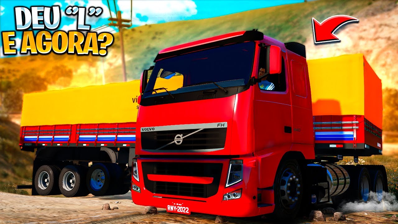 GTA V VIDA REAL | MEU CAMINHÃO NÃO AGUENTOU SUBIR E DEU 'L' 😂 #139