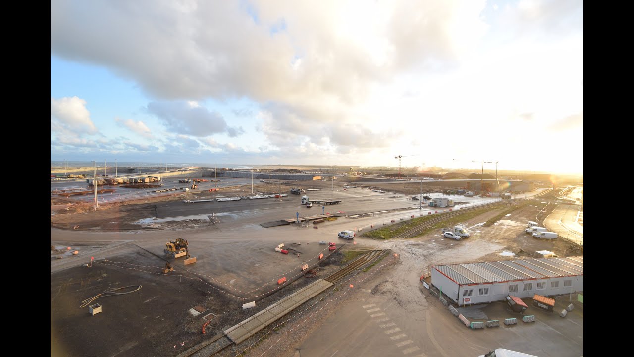 Extension du port de Calais (62) - Time-lapse