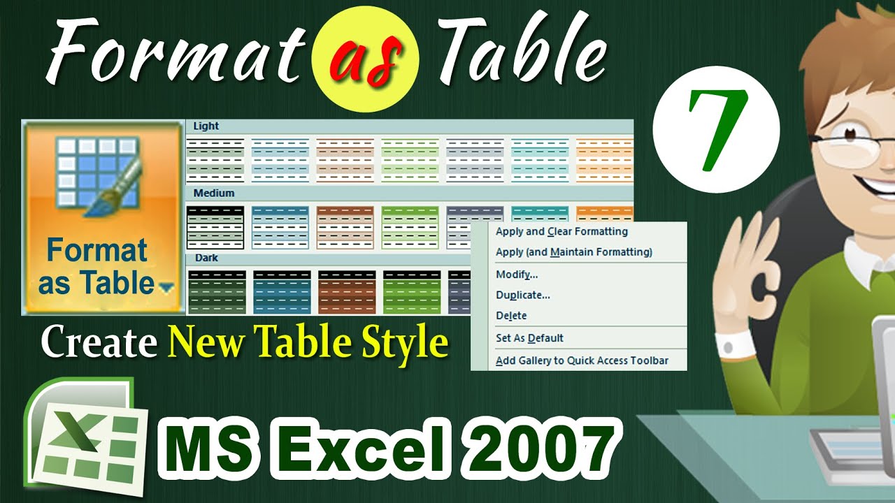 Format as Table - Create New Table Style, Clear Formats, Convert to Range | Be A Computer Expert