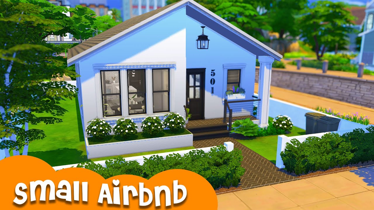 I built a SMALL AIRBNB perfect for SIMS on VACATION🎄SIMSmas Day 9