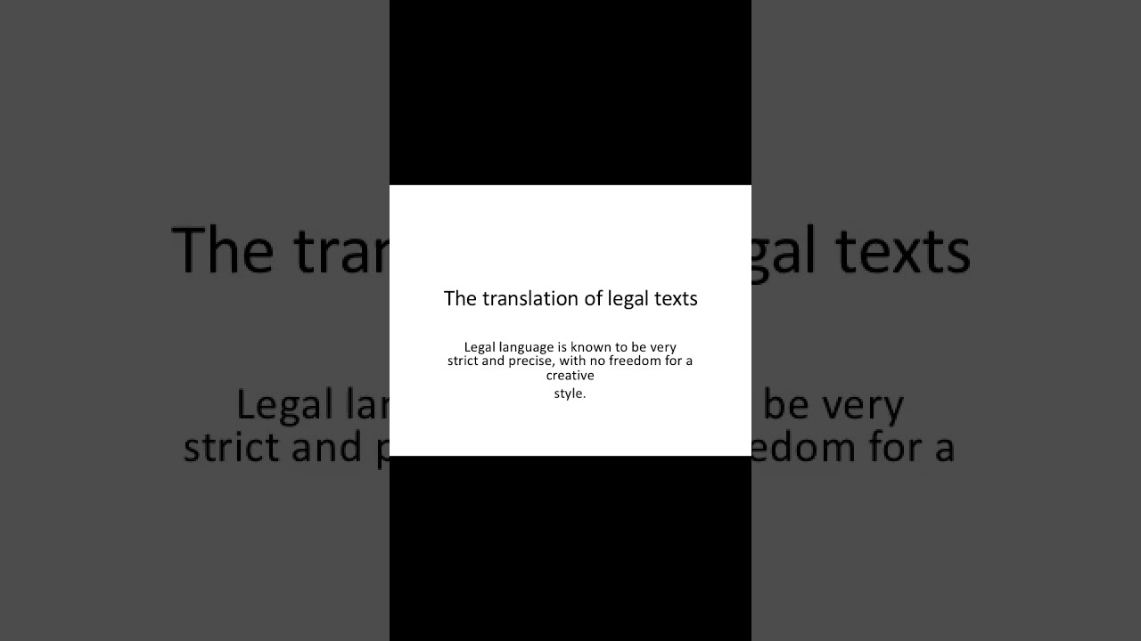 3rd year/legal translation