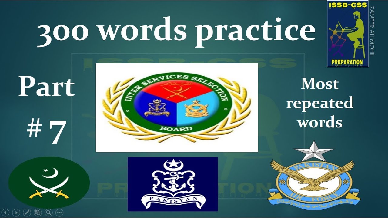 word association test issb practice  |  practice# 7  |  300 most repeated words in issb