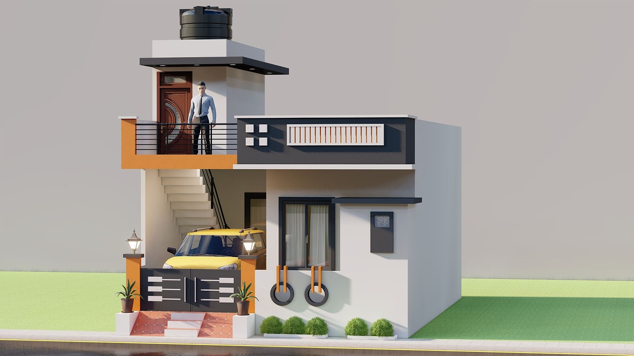 20x32 Car Parking 2 Bedroom House Plan,Car Parking के साथ दो कमरे का सुन्दर घर