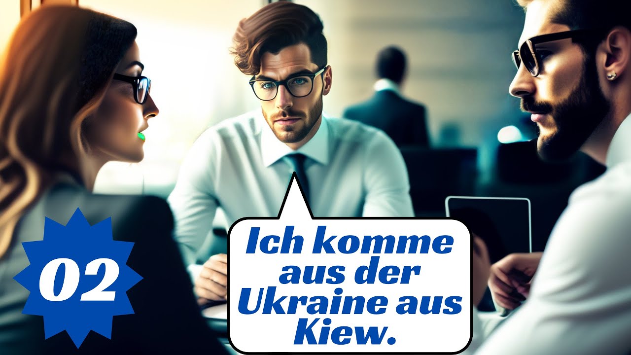 Deutsch lernen mit Dialogen | A1 | Begr&uuml;&szlig;ung, Name, Land und Wohnort | Linie 1