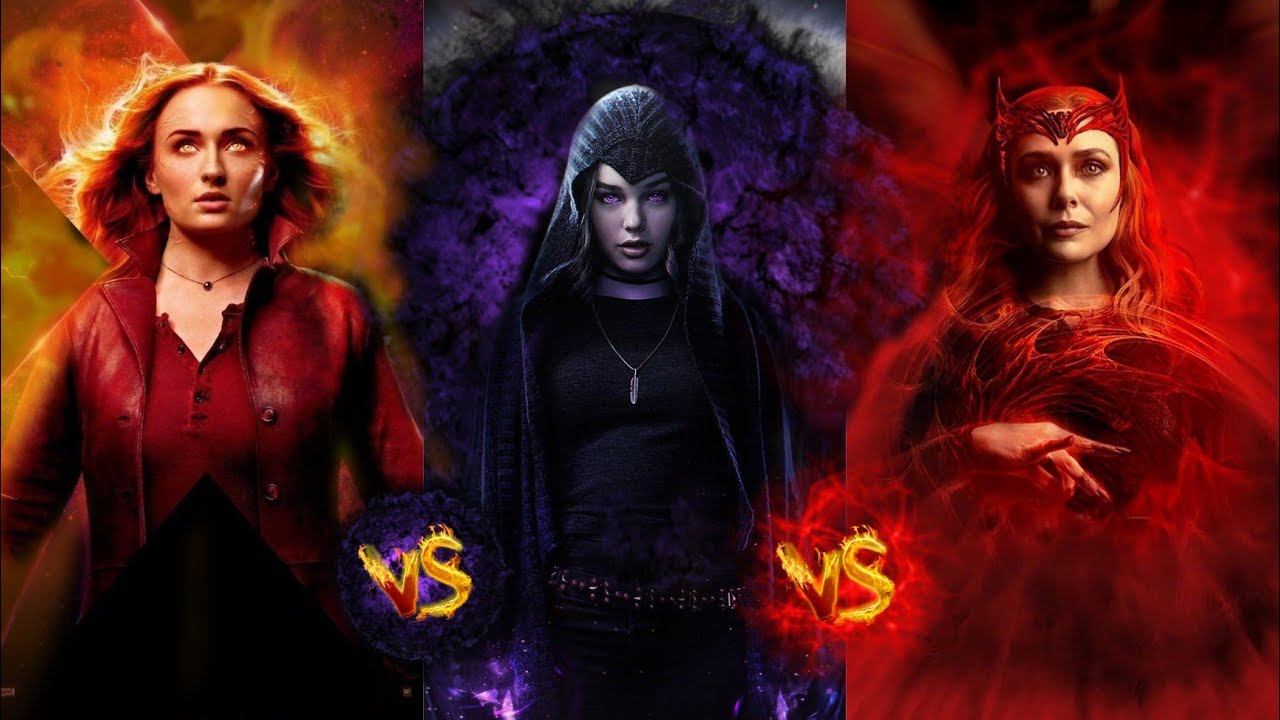 La Bruja Escarlata (MOM) VS Raven (TITANS) VS Jean Grey Fenix (DARK PHOENIX) ¿QUIEN GANARIA?