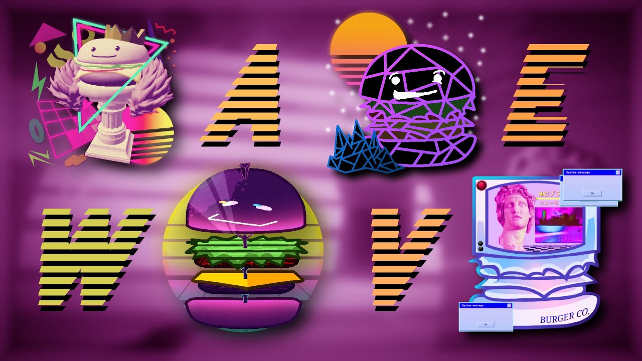 How to find All Vaporwave Realm Burgers - Find the Burgers [ROBLOX]