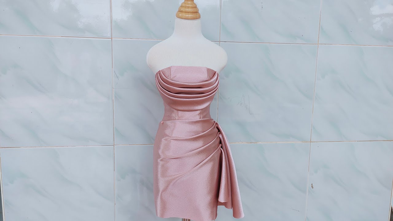 A light pink dress, it's my favorite color