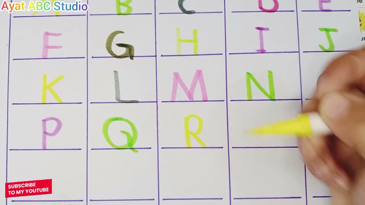 How to learn and write alphabetAtoZ||@AyatABCStudio|| alphabet