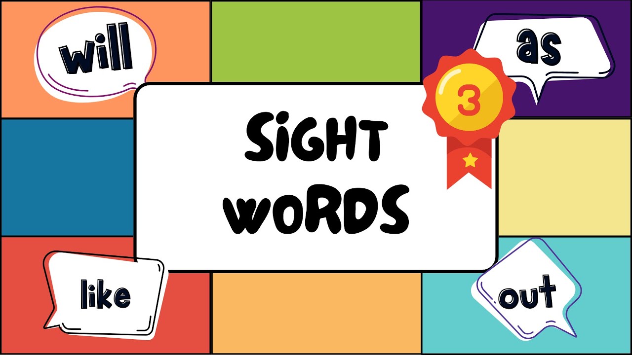 100 Kindergarten Sight Words – Part 3 | Fry’s First 100 Words for Kids