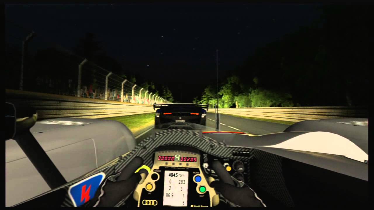 Gran Turismo 6 GT6 Audi R10 TDI @ La Sarthe - helmet cam