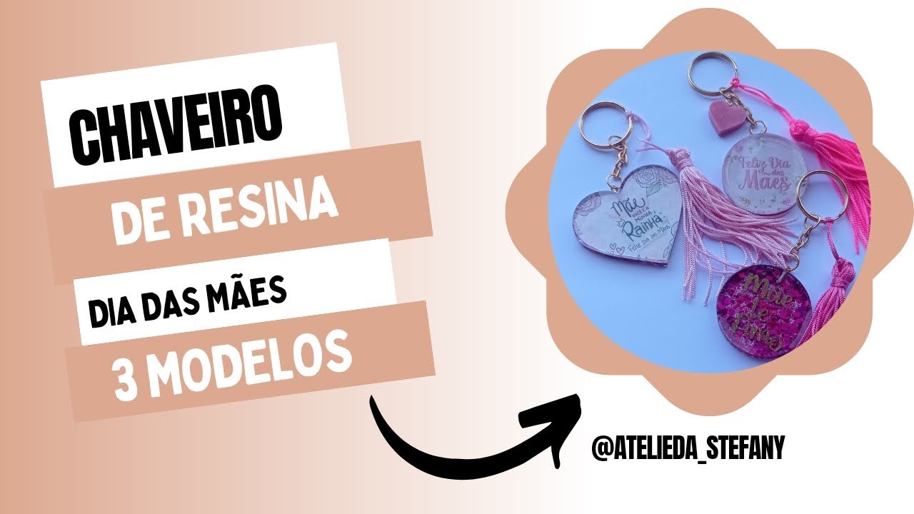 CHAVEIRO DE RESINA DIA DAS MÃES