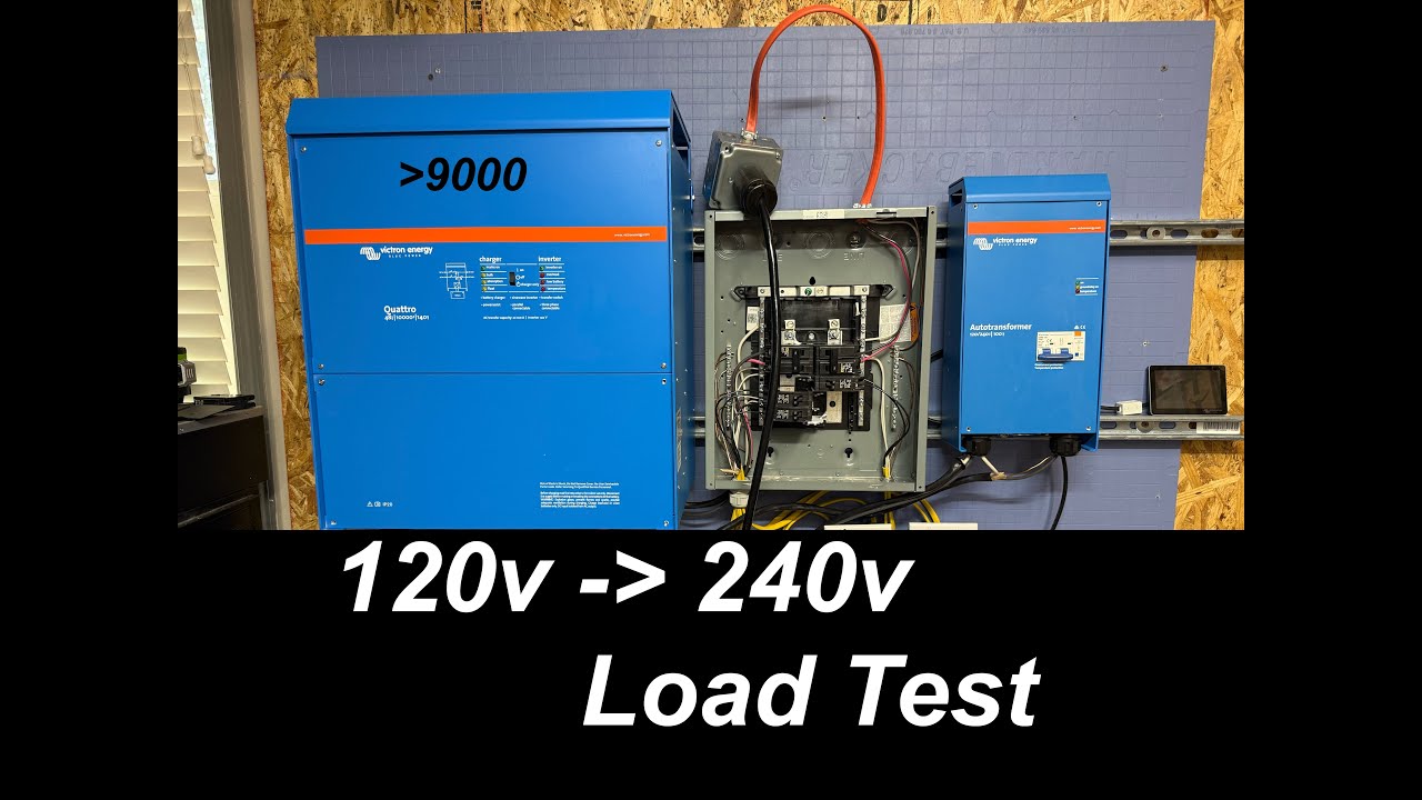 Victron Quattro 48v 10kva inverter load test 120 240v auto transformer| EG4 Wallmount Battery