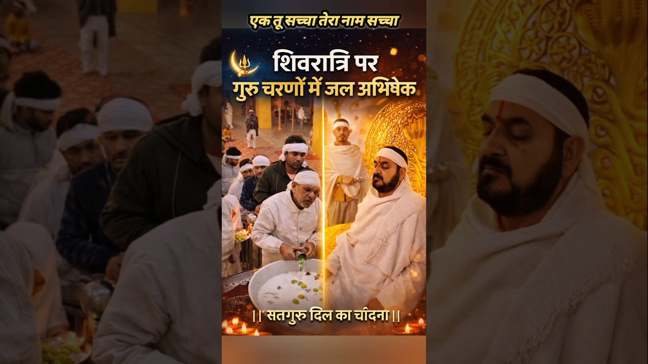 शिवरात्रि पर गुरु चरणों में जल अभिषेक|| सतगुरु दिल का चांदना|| एक तू सच्चा तेरा नाम सच्चा, सत्पुरुष