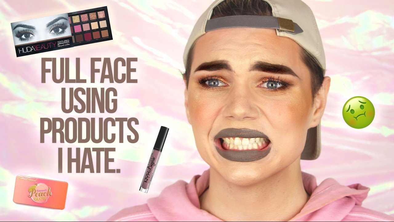 FULL FACE USING PRODUCTS I HATE!! | Thomas Halbert