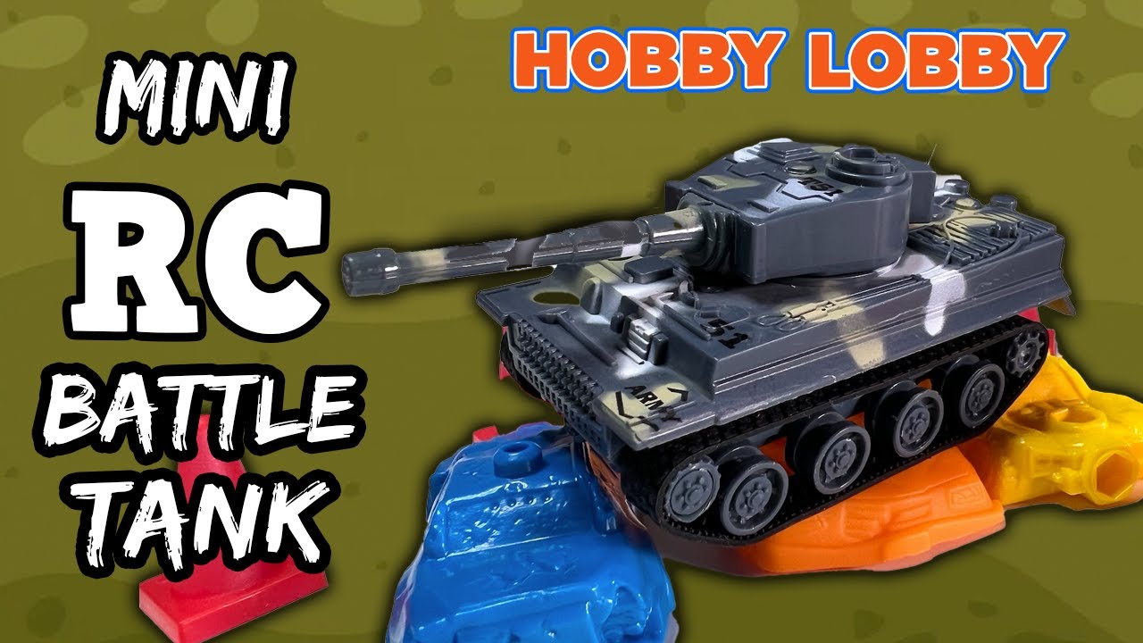 Mini RC Battle Tank - Remote Controlled Tank with full 4-action remote! And it's from Hobby Lobby?!