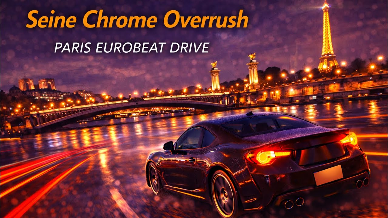 【パリ ユーロビート】Seine Chrome Overrush | Paris EUROBEAT DRIVE / パリ・セーヌ川 橋めぐりナイトラン