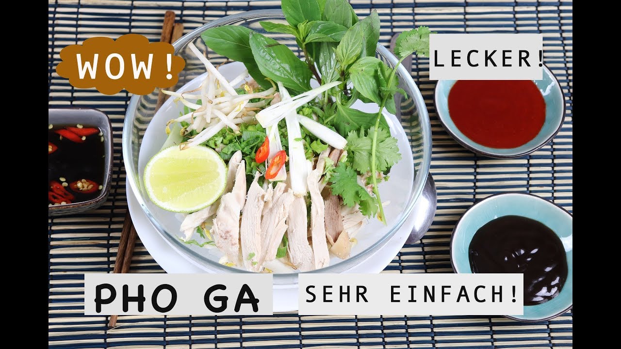Pho Ga -Vietnamesische Nudelsuppe mit Hühnerfleisch - Sehr einfaches Rezept!