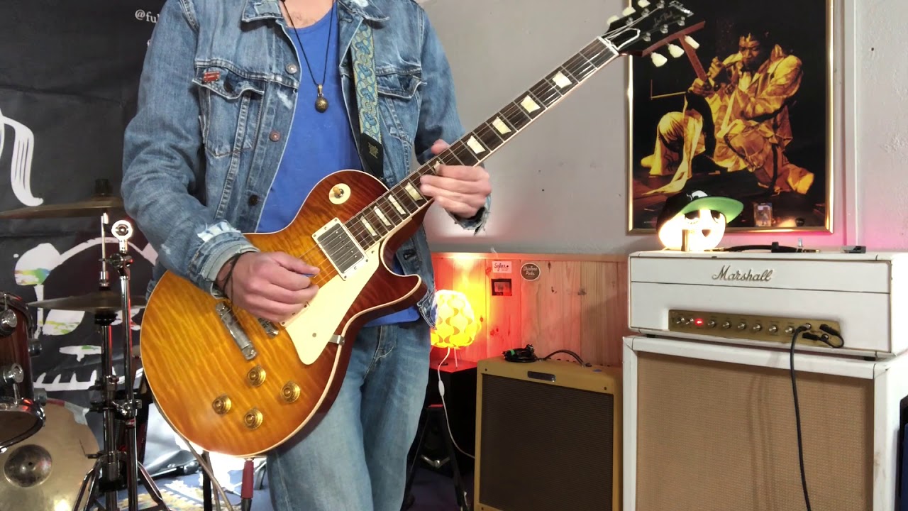 Gibson Les Paul 1959 60th anniversary with Marshall Jtm45 and Fuzzface bc183 transistors