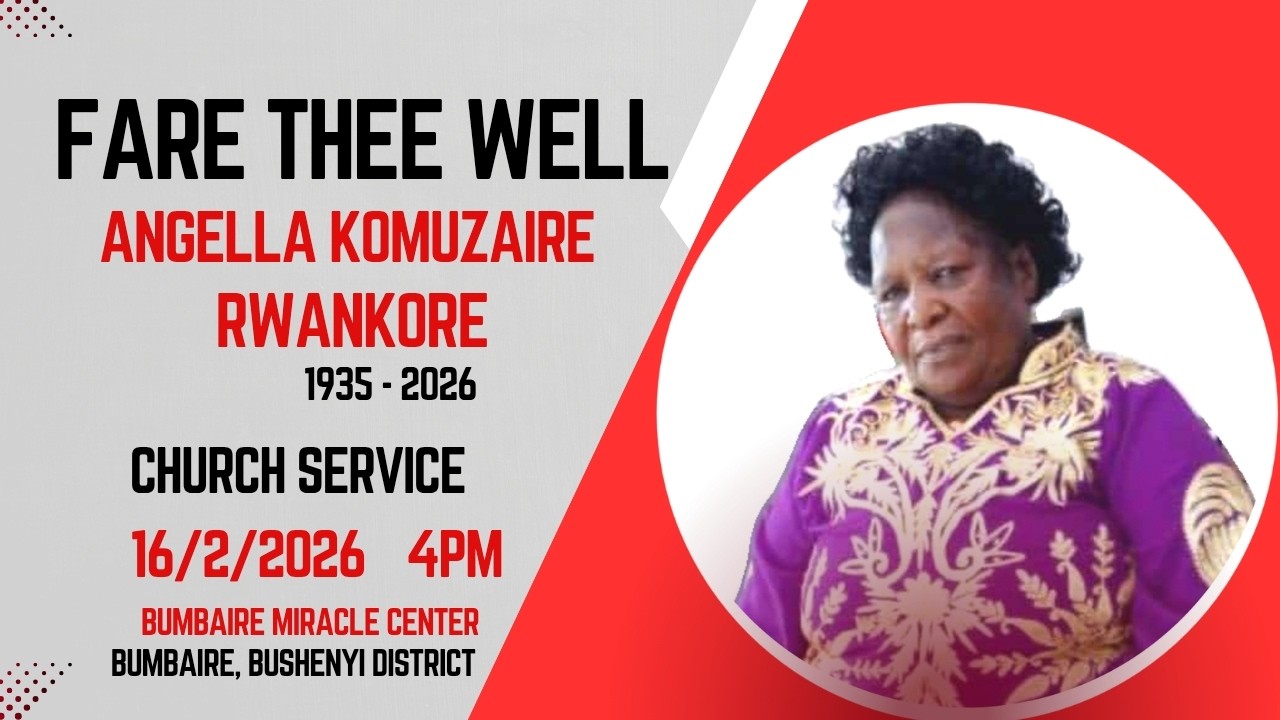 CELEBRATING THE LIFE OF ANGELLA KOMUZAIRE  RWANKORE  - CHURCH SERVICE  16 -2-2026