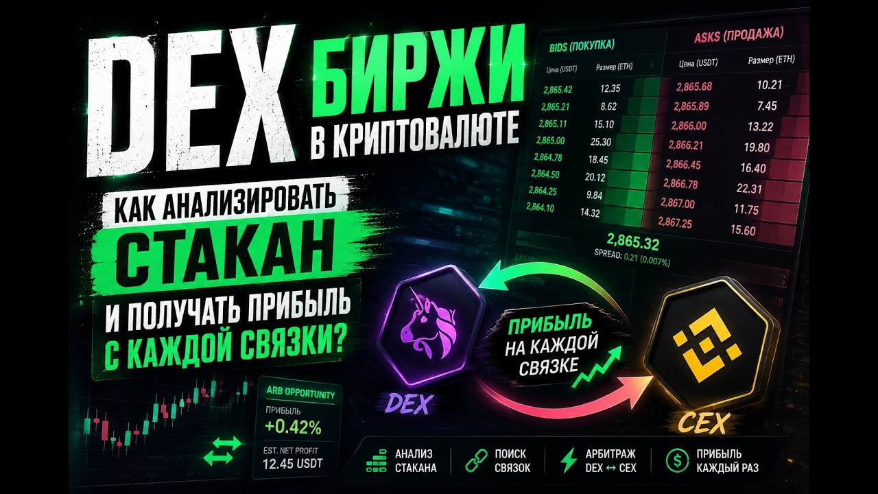 DEX Биржи в криптовалюте|Как анализировать стакан и получать прибыль с каждой связки?