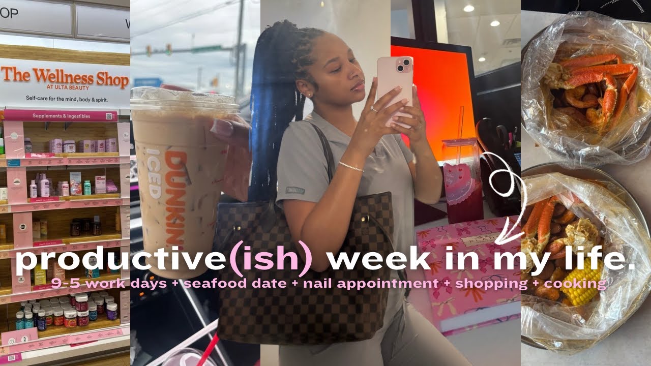productive(ish) week in my life: cooking + 9-5 days + nail appointment + friend date & more!