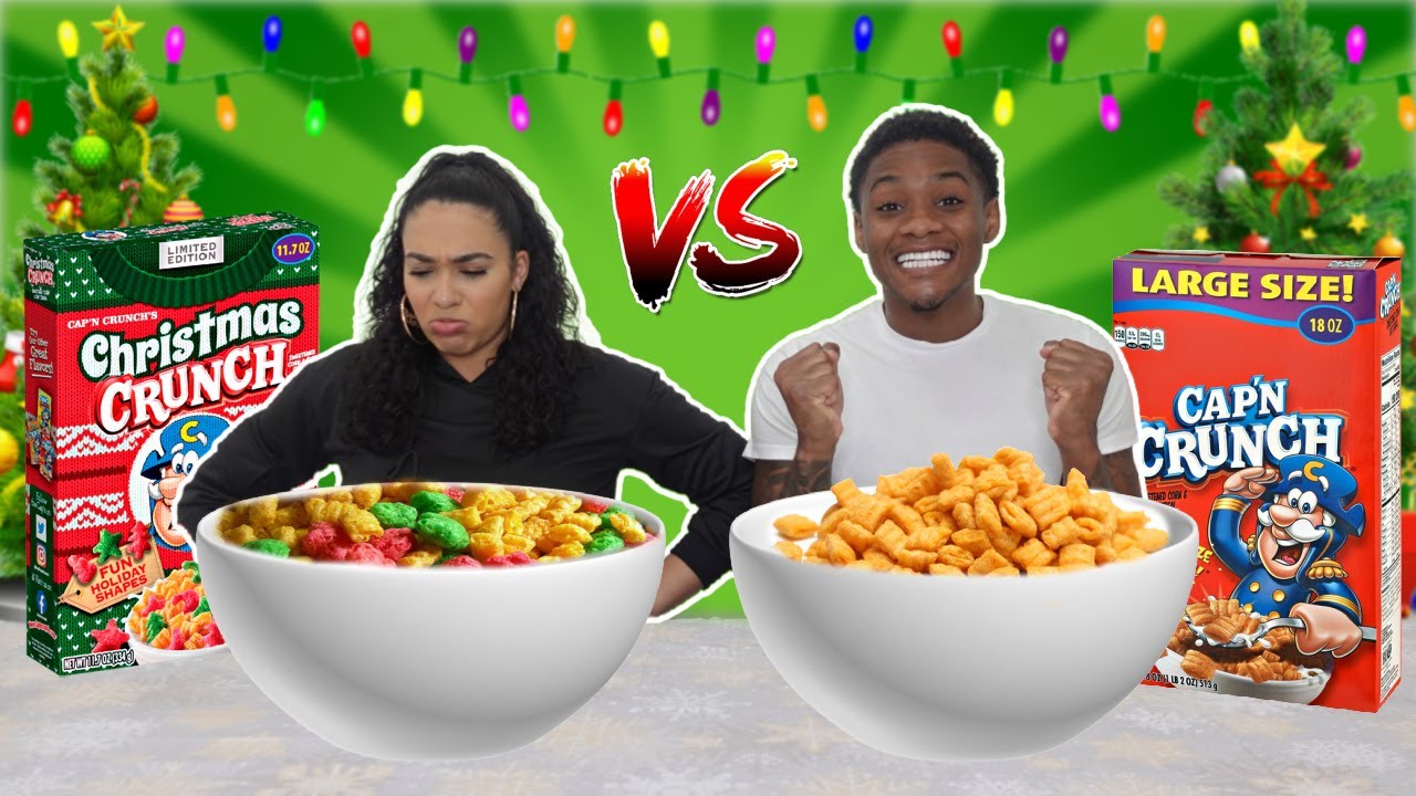 CEREAL VS CHRISTMAS CEREAL CHALLENGE