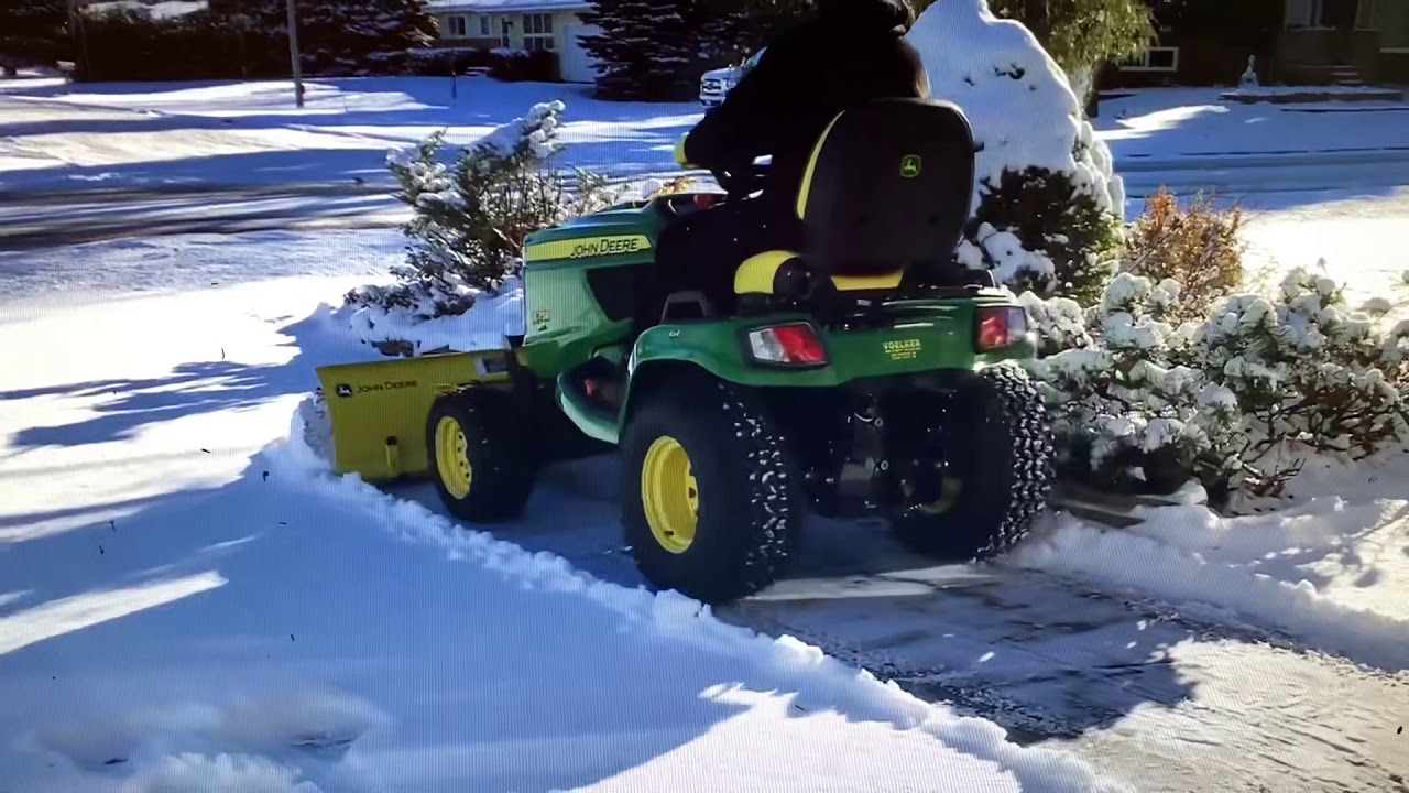 Brand new John Deere X-758, first time plowing with it.