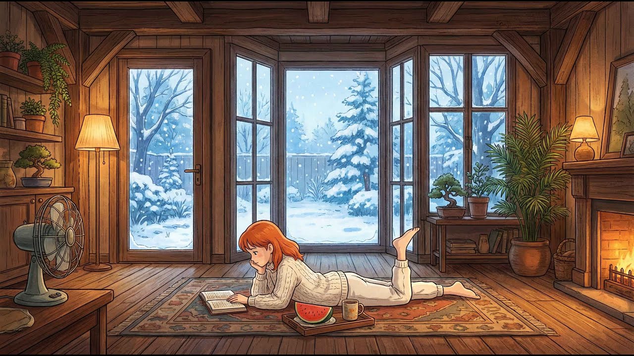 "When the First Snow Falls, the Heart Finds its Warmth | Living in a Ghibli Scene"
