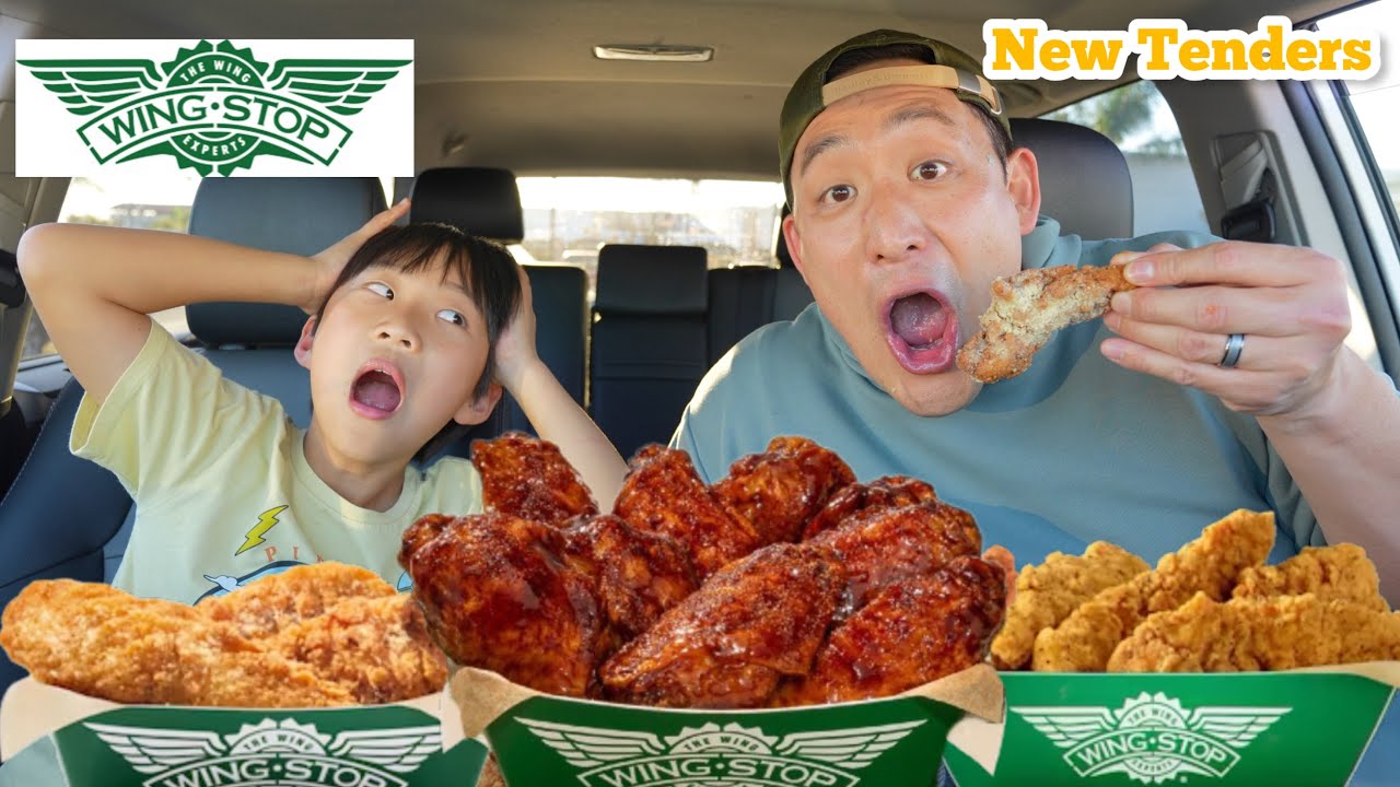 WINGSTOP Car Mukbang - Trying their NEW TENDERS!