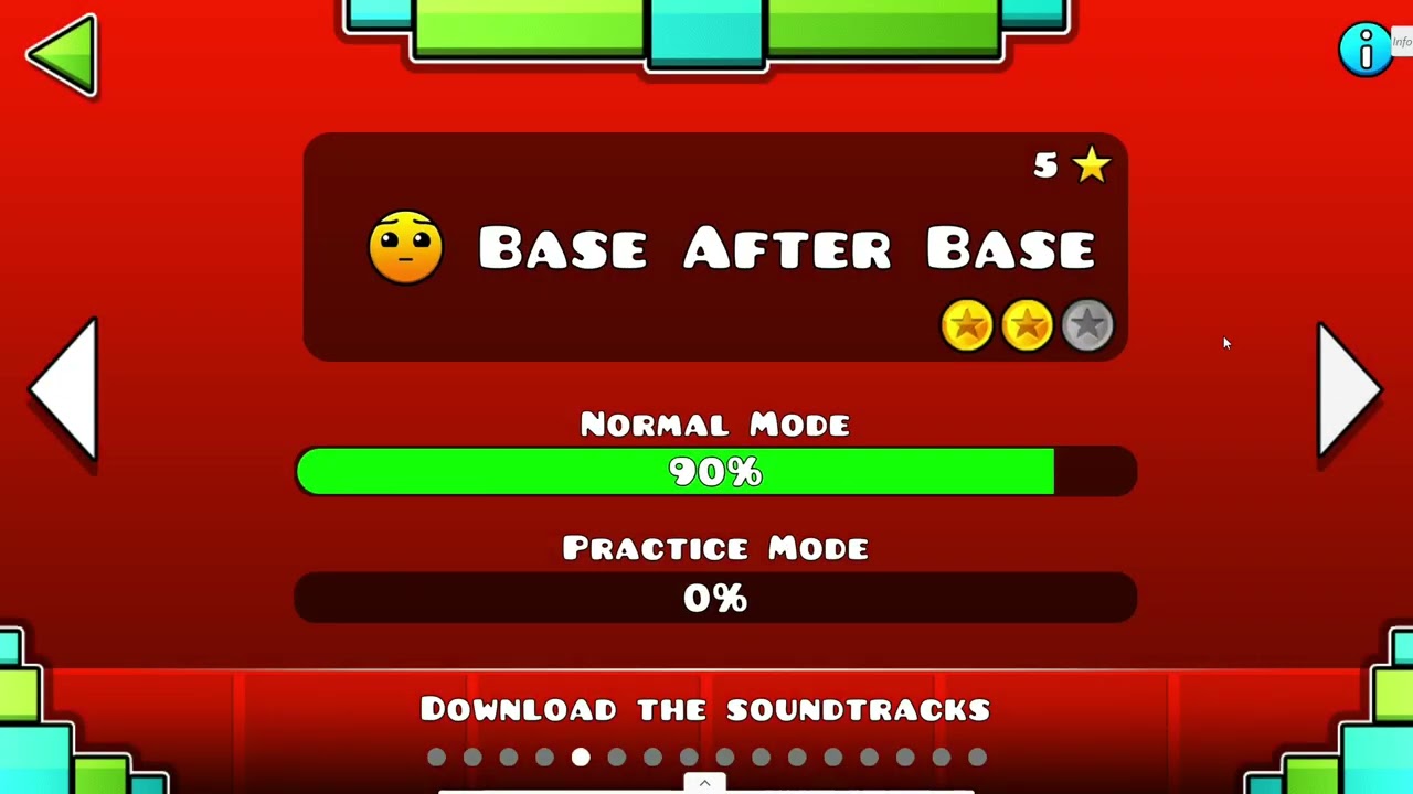jugando todos los niveles de geometry dash en un intento parte 1