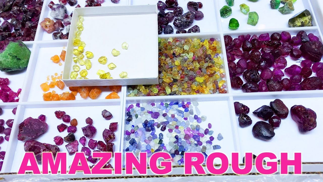 Amazing Rough Gemstones in Tucson, Arizona.  