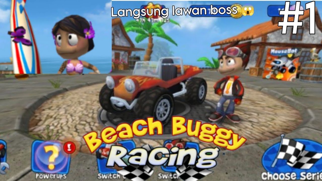 Main bb racing langsung lawan boss pertama cuyy #beachbuggyracing 