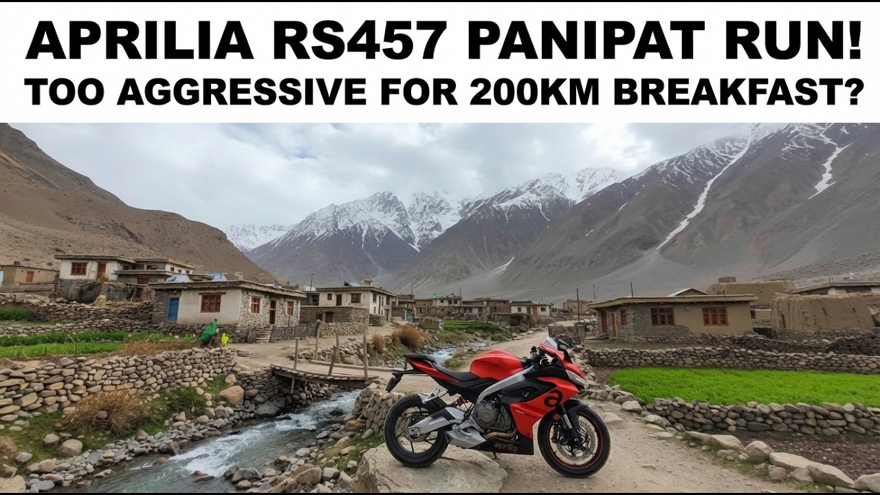 Aprilia RS457 on a 200KM Sunday Ride 😳 Too Aggressive for Panipat?