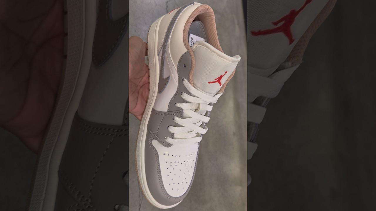 Subtle but Stylish | Air Jordan 1 Low Sail/Grey/Red 