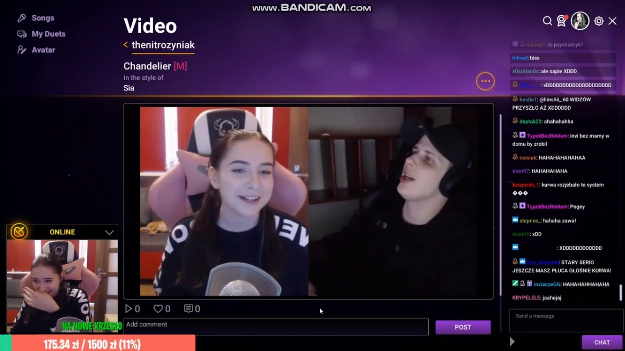 Reakcja linshi na duet z nitro