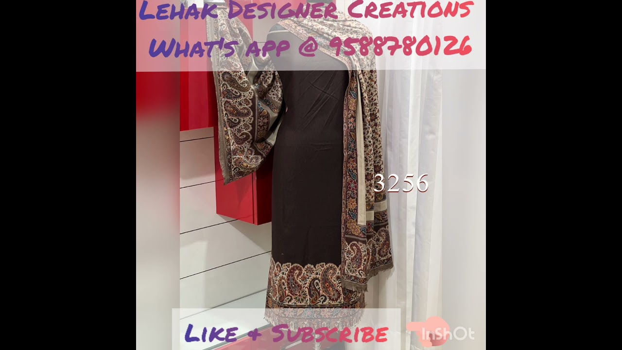 Pure Kanni Jamawar weaving Pushmina Suits with beautiful Kanni Jamawar Shawls:Soft,warm& comfortable